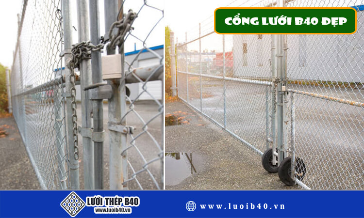 Cổng lưới B40 đẹp 